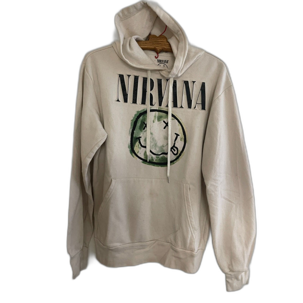 Nirvana Smiley Face Sweatshirt Size S Vintage Oversized Unisex Official Licensed